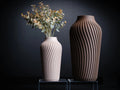 Vase Strié Frangi Genève – Marron – vue de côté
