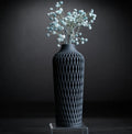 Vase Ajouré Treillis Frangi Genève – avec fleurs séchées blanches
