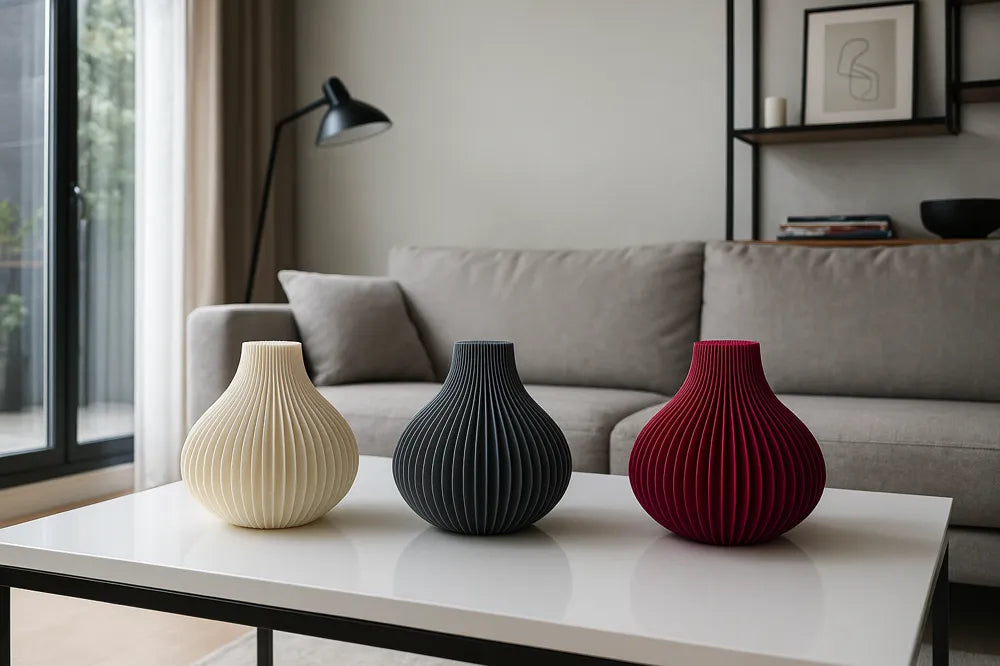 Vase Ondulé Frangi Genève — gris anthracite seul