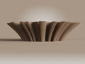 Coupe Volutes Frangi Genève — coloris sable, vue de profil