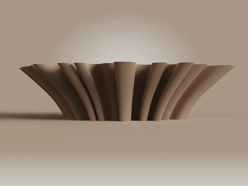 Coupe Volutes Frangi Genève — coloris sable, vue de profil