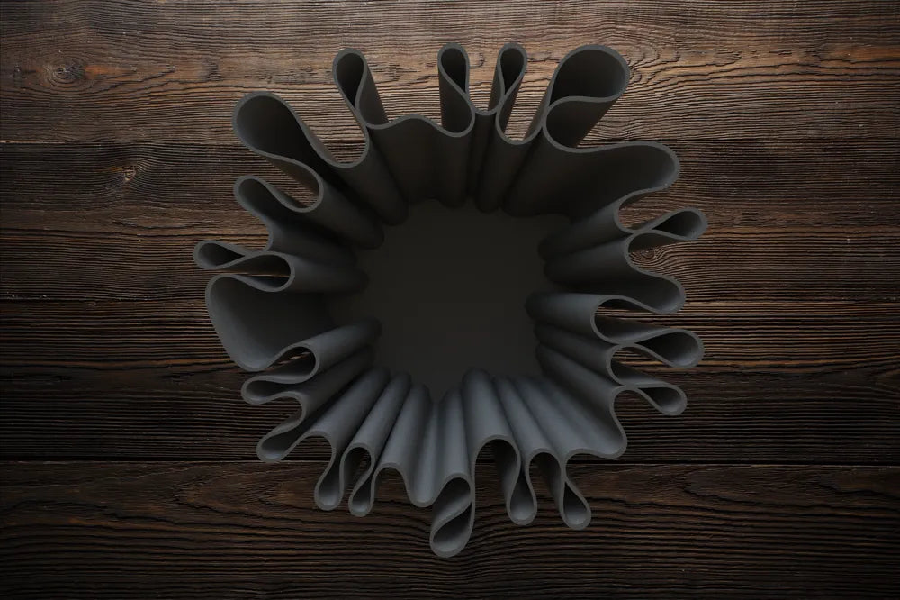 Coupe Volutes Frangi Genève — coloris noir, vue de dessus