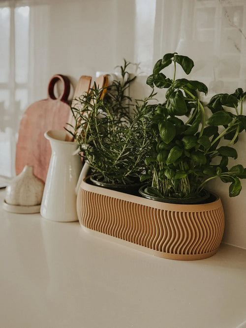 Boîte à Couvercle Ondulée – Design Bi-Color Frangi Geneve