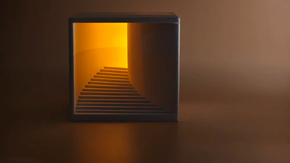 Vue de face du luminaire Perspective et de son effet de profondeur