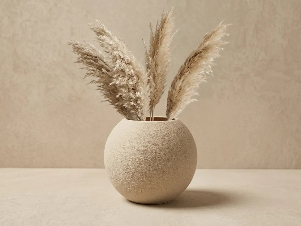Vase Boule Sablé Frangi Genève — vue de dessus, intérieur doré
