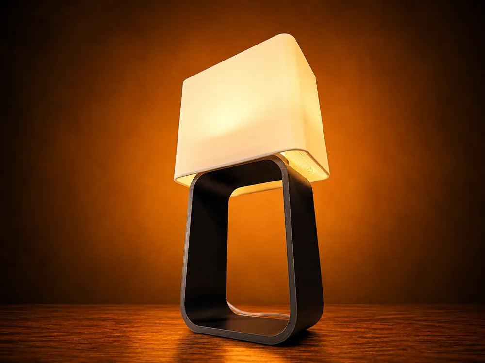 Vue en contre-plongée du luminaire Cadre