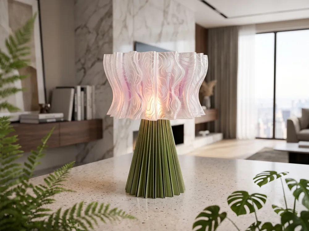 Luminaire Iris mis en scène dans un salon lumineux