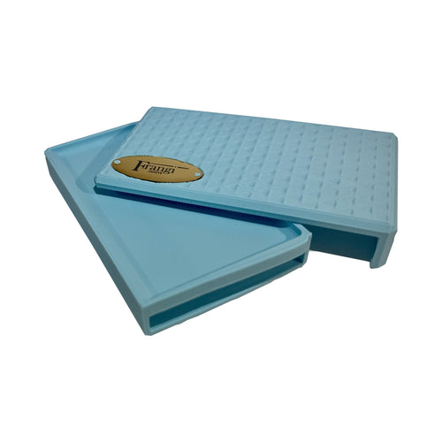 Portefeuille Frangi Geneve Bleu Ciel Ovale - ouvert