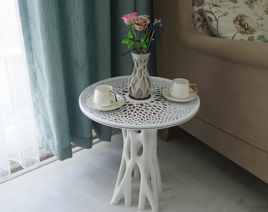 Table d'Appoint Sculpturale – Pied Racine Frangi Geneve