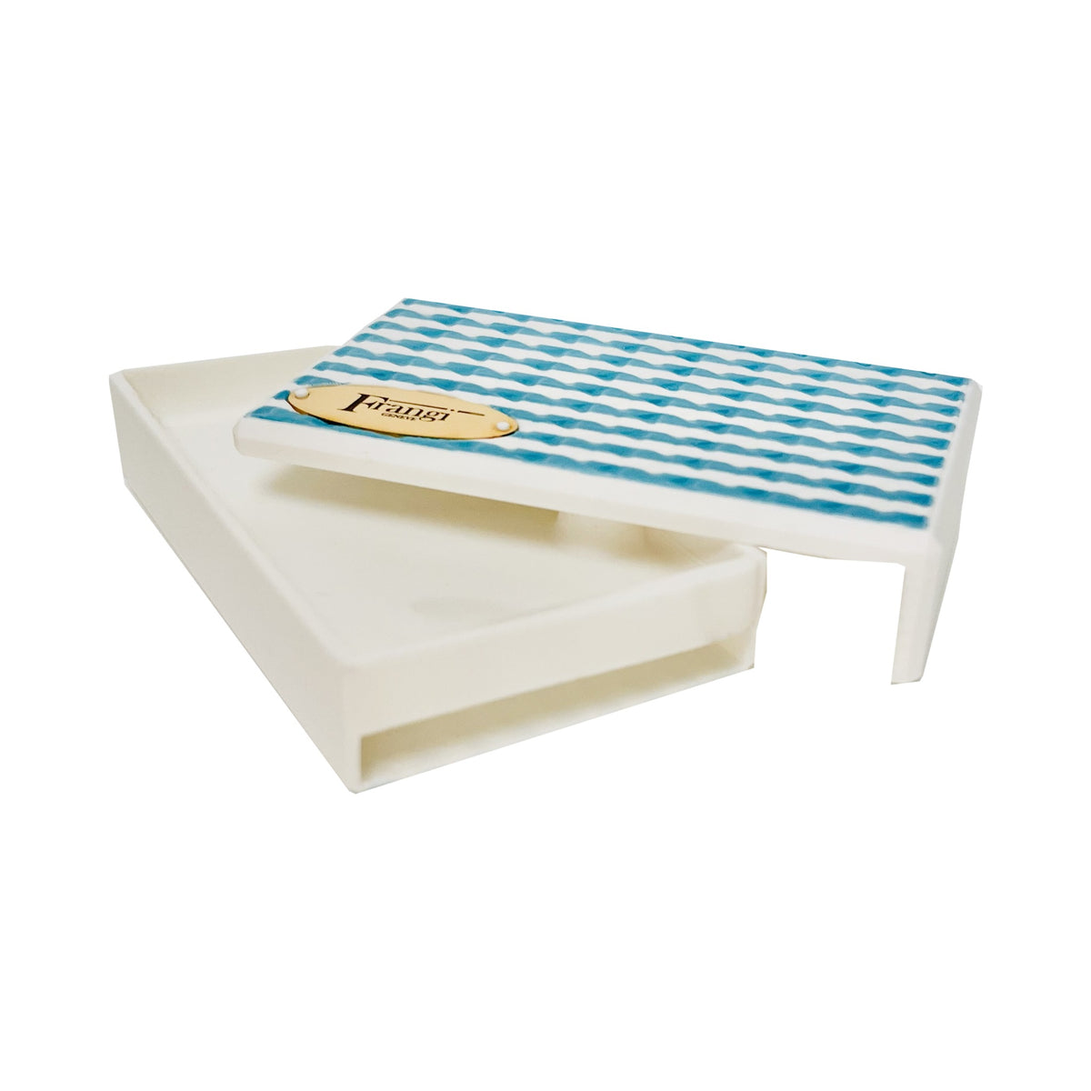 Portefeuille Frangi Genève Bleu Rayé XXL — ouvert