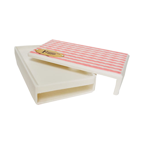 Portefeuille Frangi Genève Rose Rayé XXL — ouvert