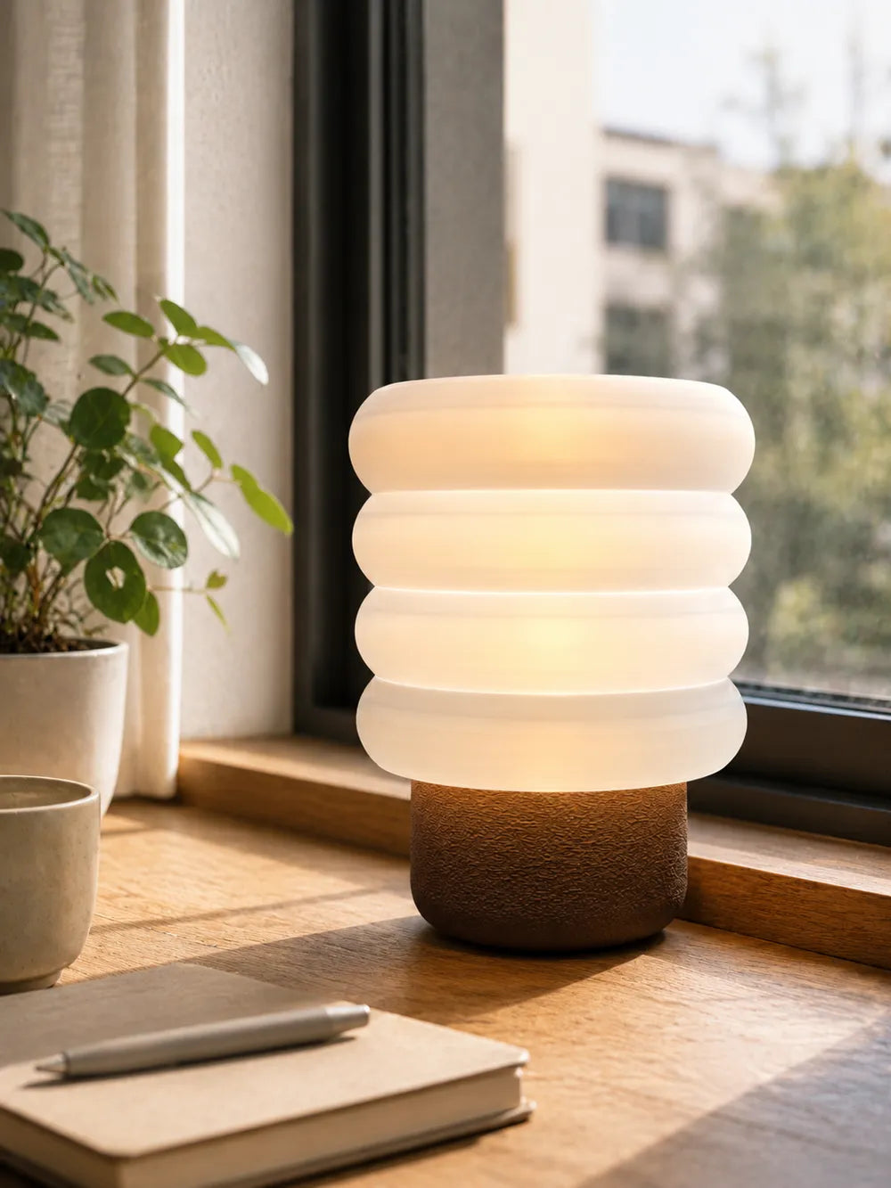 Luminaire Nuage présenté entre les mains