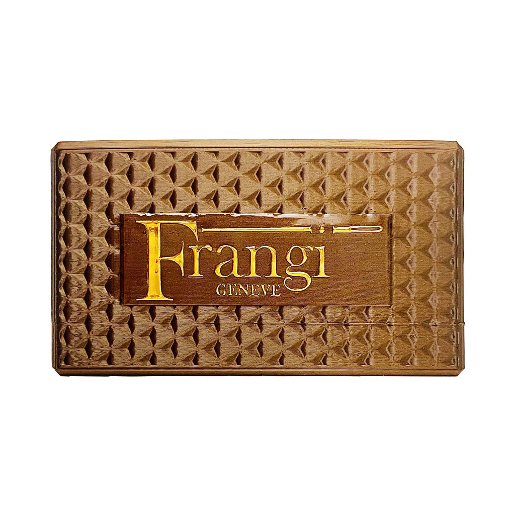 Portefeuille Frangi Genève Marron — face avant texture diamant